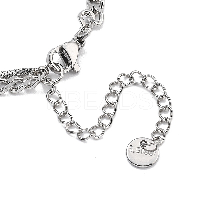 Moon & Round 304 Stainless Steel Pendant Necklaces LS-NJEW-P318-02P-1