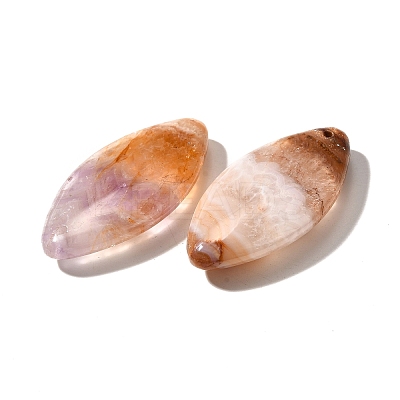 Natural Amethyst Lace Agate Pendants G-A244-08G-1