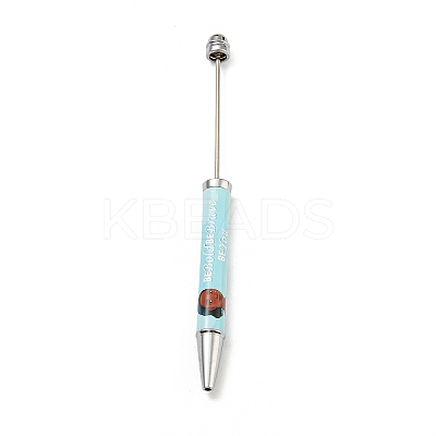 Word Be Bold Be Brave Printed Plastic Ball-Point Pen AJEW-C038-01C-1
