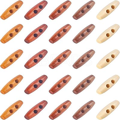 Natural Wooden Buttons WOOD-NB0001-35-1
