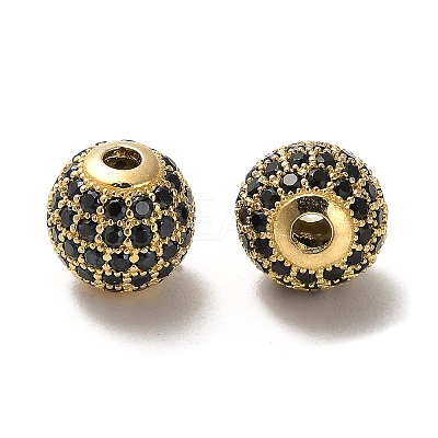 925 Sterling Silver Micro Pave Cubic Zirconia Beads STER-H110-24C-04G-1