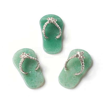 Natural Green Aventurine Pendants G-F586-C01-1