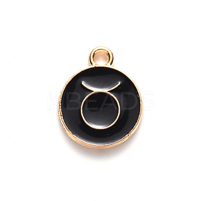 Alloy Enamel Pendants ENAM-S124-01A-08C-1