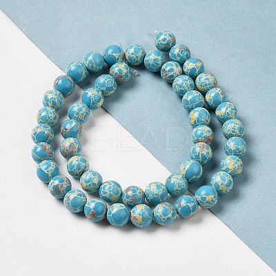 Synthetic Imperial Jasper Dyed Beads Strands G-P507-01A-02-1