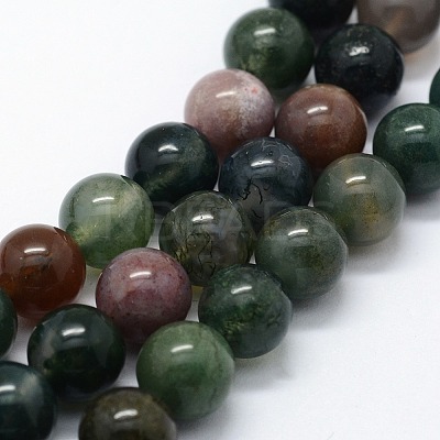 Natural Indian Agate Beads Strands G-I199-05-4mm-1