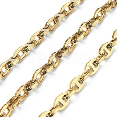 Ion Plating(IP) 201 Stainless Steel Oval Link Chains CHS-E030-01G-01-1