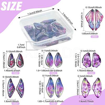 Transparent Epoxy Resin Pendants RESI-FS0002-33B-1