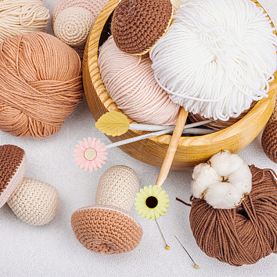 Daisy & Leaf Food Grade Eco-Friendly Silicone Needle Caps DIY-DC0002-23-1