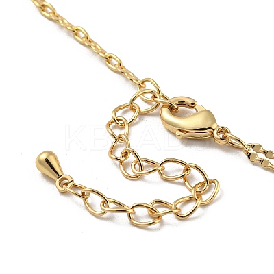 Faceted Rhombus & Rectangle Glass Beads Bib Necklaces NJEW-R263-21G-1