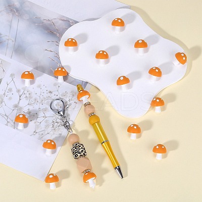 20Pcs Mushroom Silicone Focal Beads JX901E-1