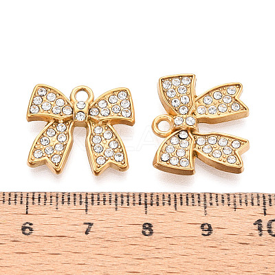 304 Stainless Steel Rhinestone Pendants STAS-T064-82G-03-1
