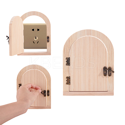2Pcs Wooden Switch Outlet Cover AJEW-GA0008-85-1