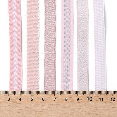 18 Yards 6 Styles Polyester Ribbon SRIB-Q022-D09-1