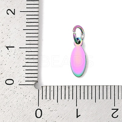 Ion Plating(IP) 304 Stainless Steel Stamping Blank Tag Pendants STAS-I311-20A-RC-1