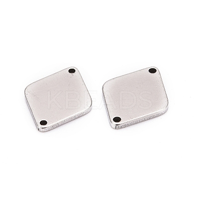 Tarnish Resistant Smooth Surface Stainless Steel Rhombus Stamping Blank Tag Links connectors LS-STAS-R064-72-1