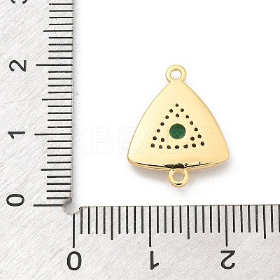 Brass Micro Pave Clear Cubic Zirconia & Shell Connector Charms KK-M303-03G-12-1