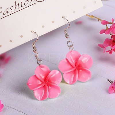Flower Resin Dangle Earrings FS-WG2DDFE-09-1