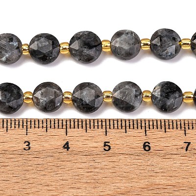 Natural Larvikite Beads Strands G-C116-A30-02-1