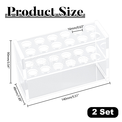 6 Hole Glass Multi-Use Cylinder Tube Display Racks AJEW-WH0596-418B-1