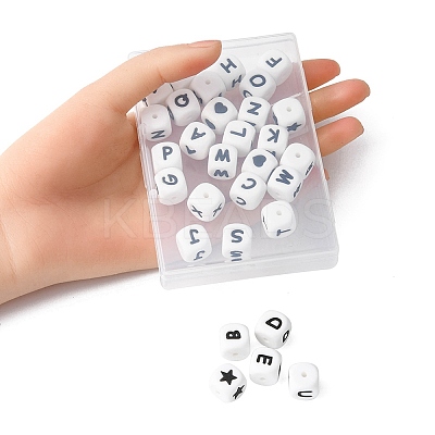 30Pcs 28 Style Food Grade Eco-Friendly Silicone Beads SIL-YW0001-07-1