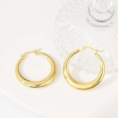 304 Stainless Steel Hoop Earrings for Women EJEW-U046-07G-B-1