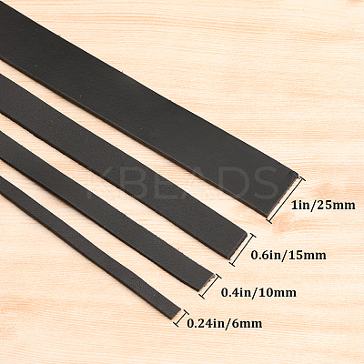 3Pcs Flat Leather Jewelry Cord WL-GF0001-16D-02-1
