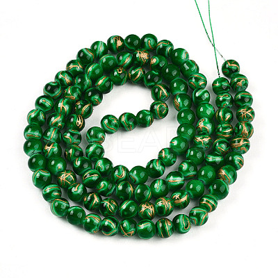 Baking Paint Glass Beads X1-DGLA-N010-8mm-04-1