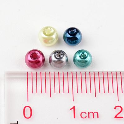 Mixed Glass Pearl Round Beads X-HYC001-1
