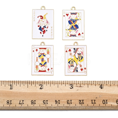 8Pcs 4 Styles Rack Plating Alloy Enamel Pendants ENAM-FS0002-73-1