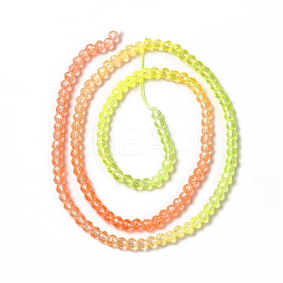 Transparent Gradient Color Glass Beads Strands X1-GLAA-H021-01B-09-1