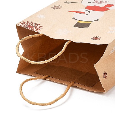 Christmas Theme Hot Stamping Rectangle Paper Bags LS-CARB-F011-02E-1