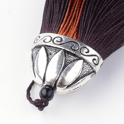 Nylon Tassel Big Pendant Decorations AJEW-Q129-M-1