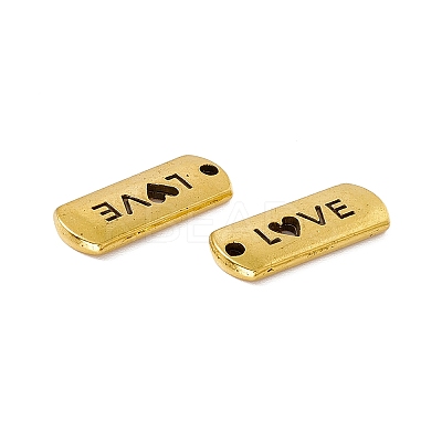 Tibetan Style Alloy Rectangle with Word Love Pendants LS-TIBEP-Q043-069AG-RS-1