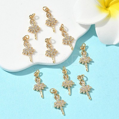 SHEGRACE Brass Micro Pave Cubic Zirconia Pendants XGRQ3D848-486G-1