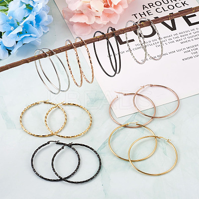 Stainless Steel Hoop Earrings STAS-TA0001-17-1