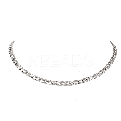 5MM 304 Stainless Steel Cuban Link Chain Necklaces NJEW-JN05849-1