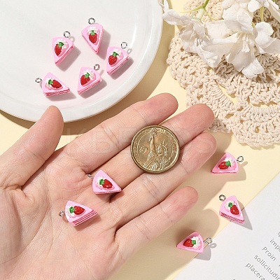10Pcs Opaque Resin Pendants RESI-YW0004-49-1