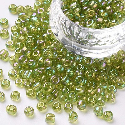 Round Glass Seed Beads SEED-A007-4mm-164-1