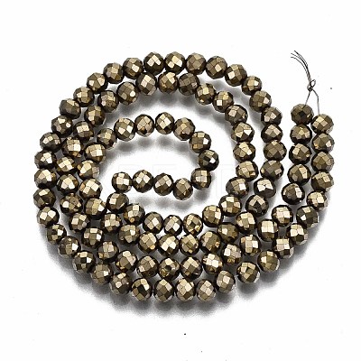 Electroplate Non-magnetic Synthetic Hematite Beads Strands G-T114-60B-02-1