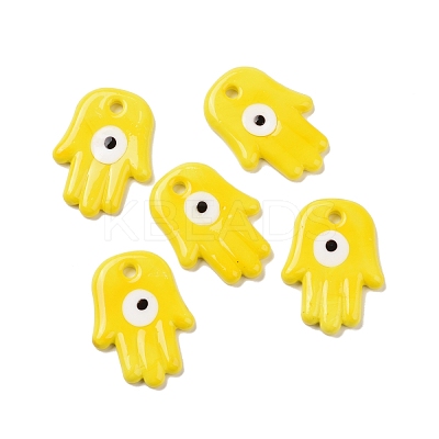 Handmade Evil Eye Lampwork Pendants LAMP-O018-02D-1