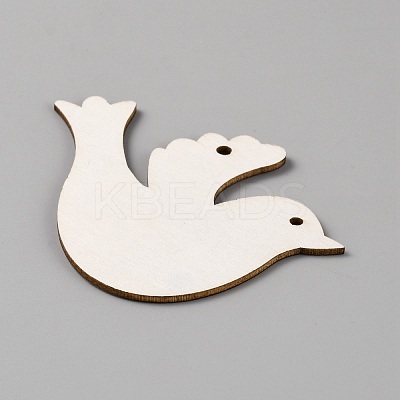 Unfinished Wood Pendant Decorations WOOD-WH20001-02-1