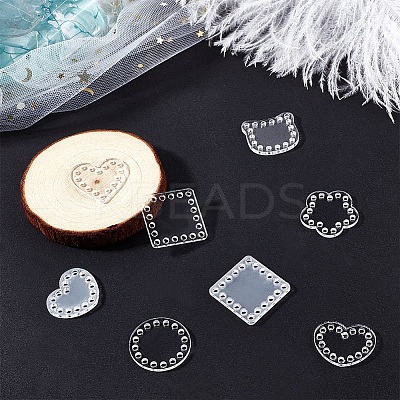 Transparent Acrylic Weaving Board DIY-PH0026-83-1