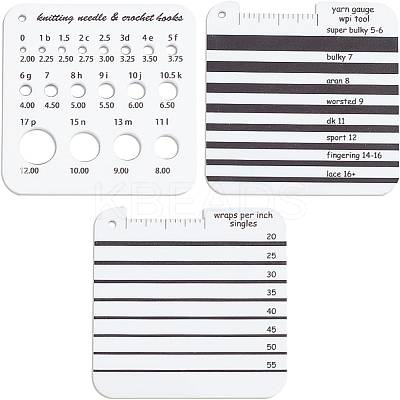 1Pc Acrylic Knitting Needle & Crochet Hook Gauge DIY-BC0006-90-1