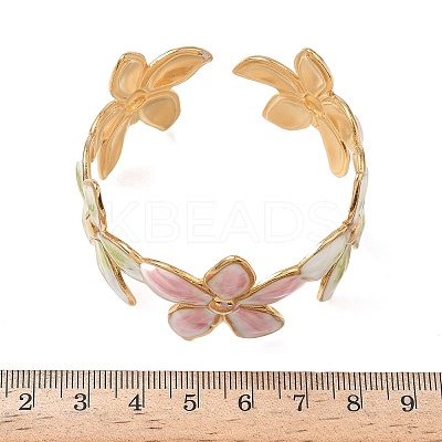 304 Stainless Steel Cuff Bangles for Women BJEW-F525-04E-G-1