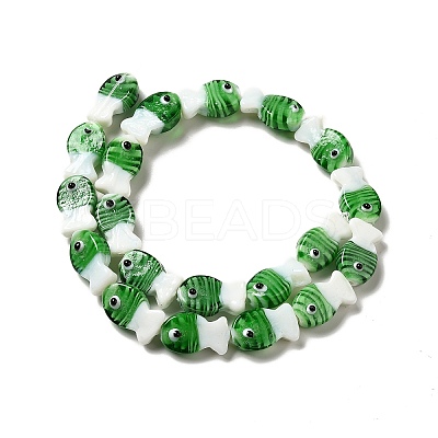 Handmade Lampwork Beads Strands LAMP-G154-07H-1