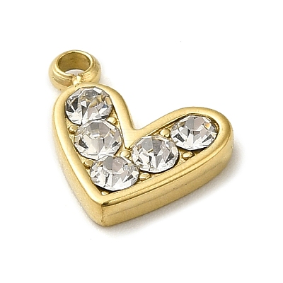 316 Surgical Stainless Steel Pendant with Rhinestone LS-STAS-H189-01D-G-1