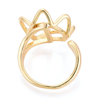 Flower Brass Cup Peg Ring Settings KK-N274-39G-1