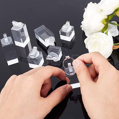 Acrylic Single Jewelry Display Stand Sets RDIS-FG0001-02-1