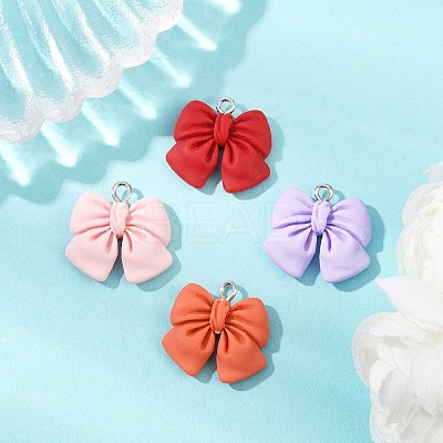 8Pcs 4 Colors Resin Pendants RESI-FP0001-46-1
