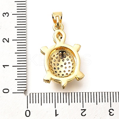 Brass Micro Pave Cubic Zirconia Pendants KK-G519-18G-04-1